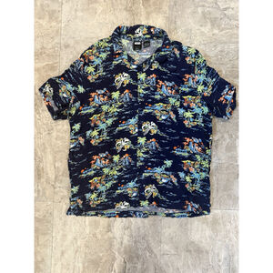 Star Wars Mens Mandalorian Baby Grogu Button Down Shirt Tropical Hawaiian XXL